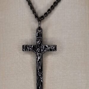 Crucifixo Quadrado Grafite