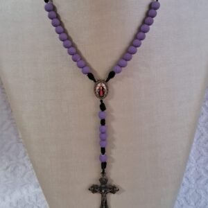 Terço Emborrachado - Lilás