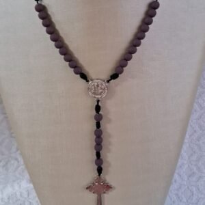 Terço Emborrachado - Marrom