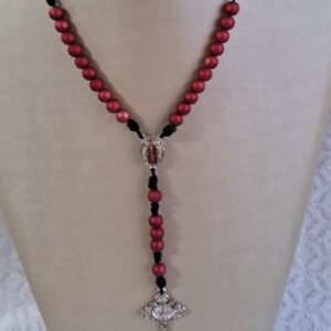 Terço Emborrachado - Vermelho Carmim